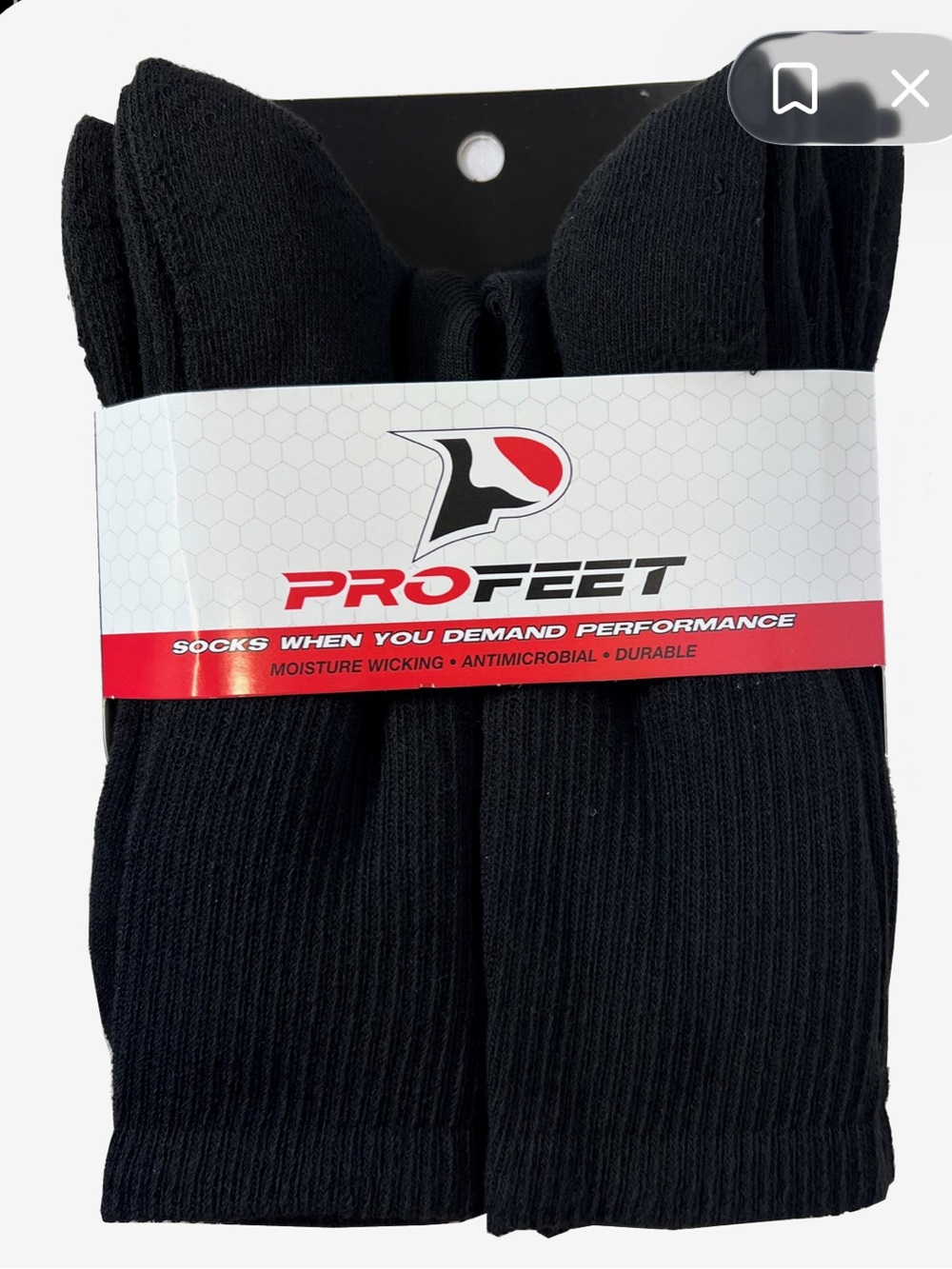 ProFeet NEW Men's Performance Crew Socks - 2 PACK